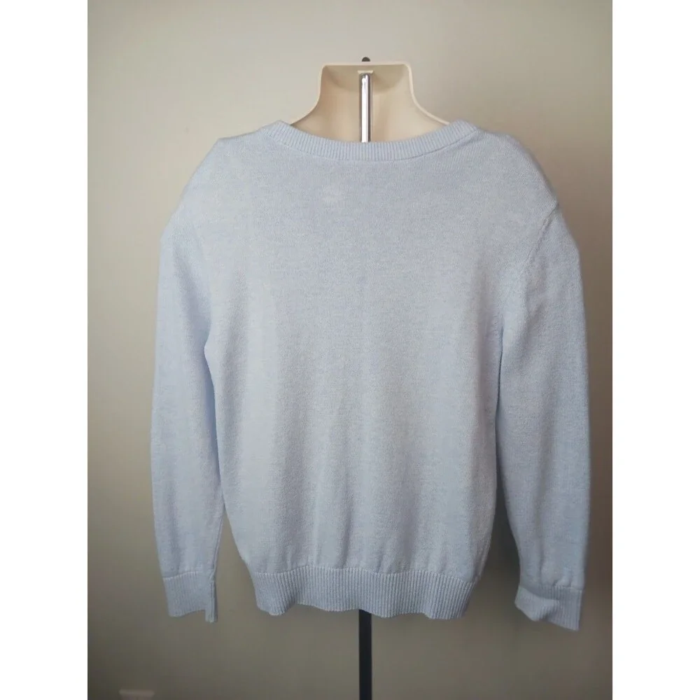The Childrens Place Boys Solid Light  Blue Pullover Sweater Size Med (7-8)